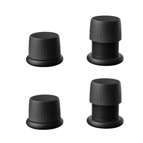 SagaSave Lot de 4 Rehausseurs Réglables Antidérapants pour Meubles, Lits, Canapés, Tables et Chaises, Pieds de Meubles Réglables De 4,1 à 6,3 cm, Noir