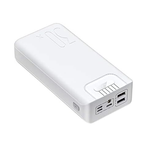 ZHANGXIAOFENG Portable charger 30000mAh [Latest black-red design] High-capacity power bank with 2 USB ports and external battery pack for smartphones, tablets and other devices Cover