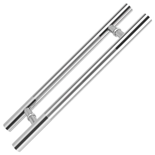 Poignée de porte en verre anticorrosion avec tube en acier inoxydable renforcé