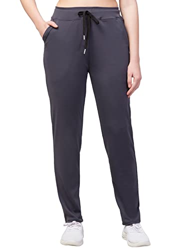 Image of BLUECON Women's Athletic Running Trackpants with Side Pockets Plazo Pants Open Bottom Straight Leg