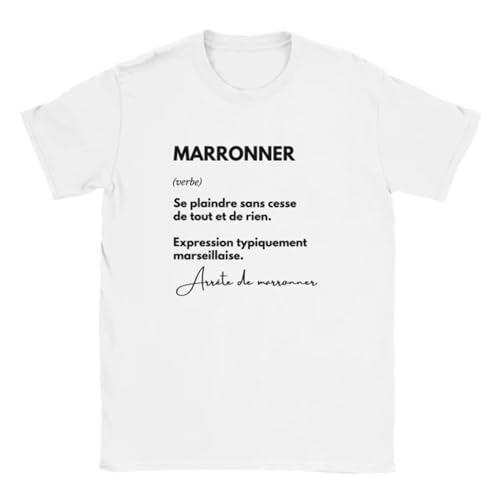 T-Shirt Marseille Marronner en coton pour homme et femme