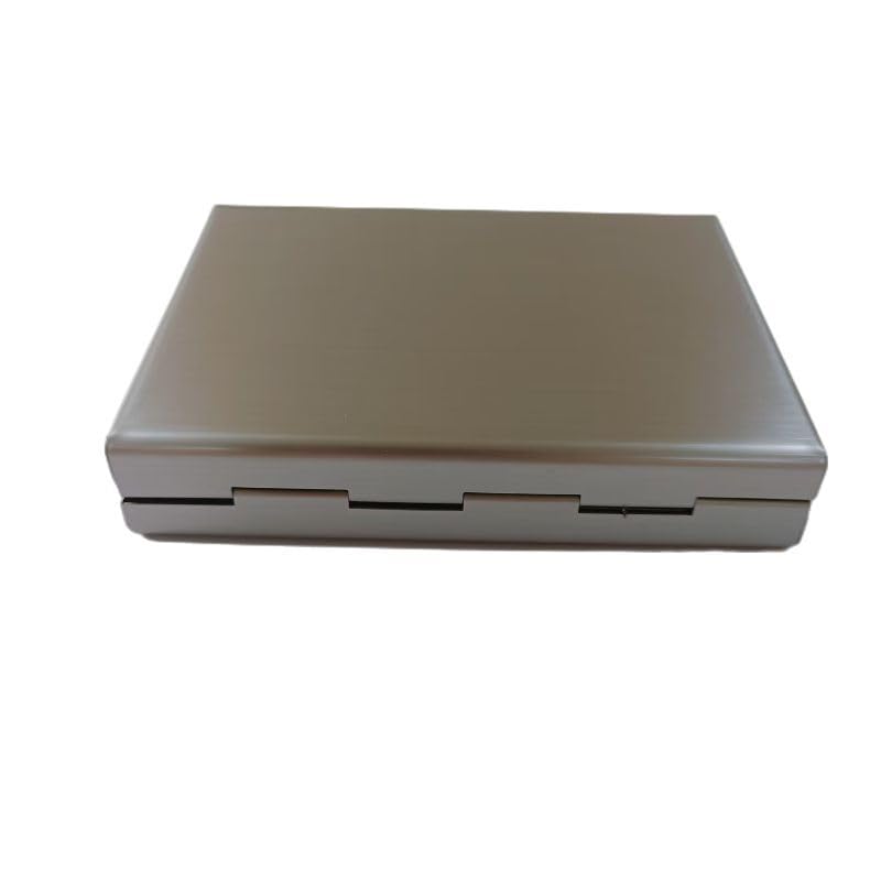 Hengfuntong-Elec RFID Metal Credit Card Wallet,Slim Business Card Case Holder with 10 PVC Slots for Women or Men (Silver)