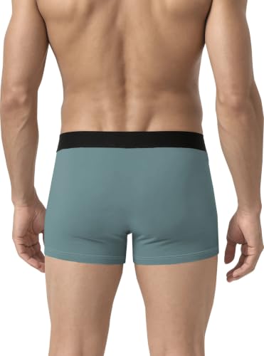 Image of Men's Extra Thin Ice Silk Boxer Briefs (Pack of 3) | Long Leg Elastic Underwear | Breathable & Lightweight Smooth Fabric Trunks