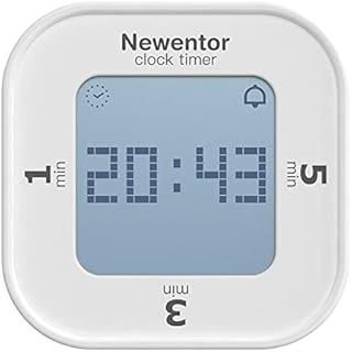 Kitchen Timer, Newentor Digital Productivity Timer with Alarm Clock, Kids Timers Count Up and Countdown with 1, 3, 5 Min Preset, Desk Timers for Cooking Classroom Study and Work