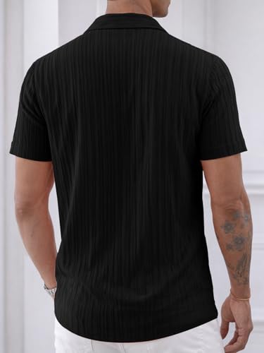 Image of Noble Monk Men's Polyester Regular Fit Solid Casual Shirt |Half Sleeve | |Stylish Shirt