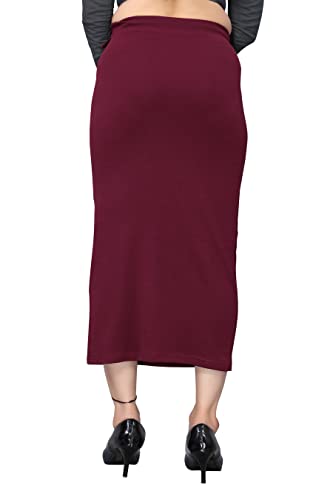 Image of Yashika Women's Cotton Lycra Saree ShapeWear Petticoat(SHAPE MAROON Free Size)