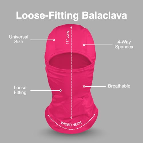 Image of SLEEFS Balaclava Face Mask Men & Women - Loose Fit, Breathable Ski Mask Shiesty for Football, Cycling - All Weather Use