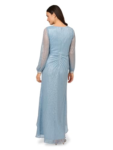 Image of Adrianna Papell Womens Metallic Crinkle Gown