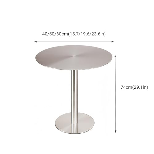 Table de bistrot en acier inoxydable pour café et restaurant moderne