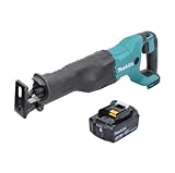 Makita DJR 186 F1 - Sierra de sable (batería, 18 V, batería de 3,0 Ah, sin cargador)