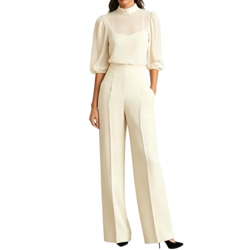 Ensemble pantalon large femme chic pour affirmer votre style au bureau cet été