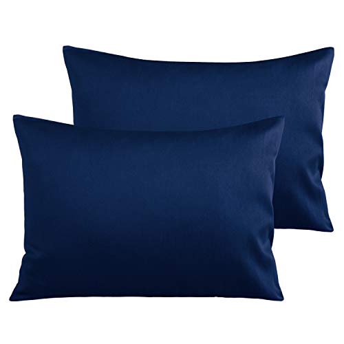 Ntbay 20191021TODDLERPILLOW-NAVY BLUE Egyptian Cotton Toddler Pillowcases - Set Of 2 - Travel Pillow Cases - 500 Thread Count Cotton 13X18 Pillow Covers - Envelope Closure Nursery Pillowcases cover