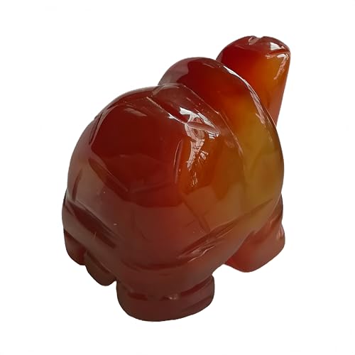 Afucats Natural Carnelian Turtle Crystals and Healing Indoor Decorative Stones,1.5" Hand Carved Animal Collectible Feng Shui Decor