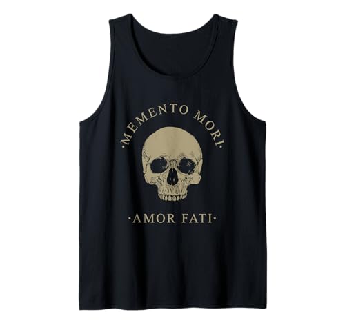 Skull Shirt For Men and Women, Memento Mori Stoicism Quote Tank Top