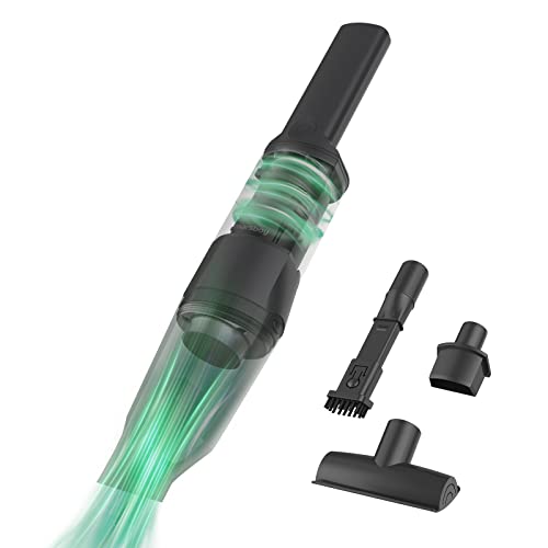 Sarahbridal Tragbarer Handstaubsauger, kabellos, 15000 Pa, starker Saugnapf, für Zuhause, Auto, Büro, Schwarz Cover