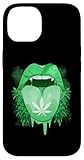 Marijuana Smoker Pot Leaf Tongue Green Lips Love Weed Case for iPhone 14