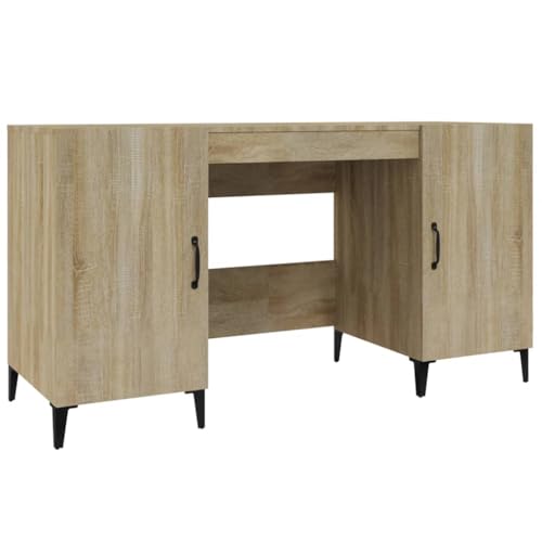 Bureau en bois avec 2 compartiments de rangement pour optimiser le télétravail - 4