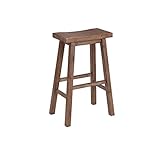 Boraam Sonoma Backless Saddle Bar Stool - Barnwood Wire-Brush