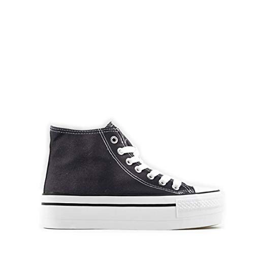 Zapatillas Deportivas Mujer Negras Plataforma Marca MODELISA