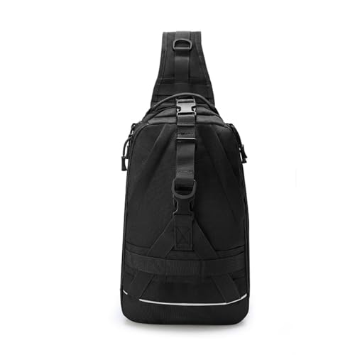 Mochila Táctica de Camuflaje Molle, Bolso Hombro para Deportes Al Aire Libre, Equitación Senderismo Camping Caza Mochila Impermeable(Black)
