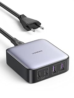 UGREEN Nexode 65W Ładowarka USB C 4-portowy GaN PD Kompatybilna z MacBookiem Pro/Air, Surface Pro, iPad Pro/Air, iPhone 14/14 Pro/14 Pro Max/13/12, Steam Deck, Galaxy S22 itp