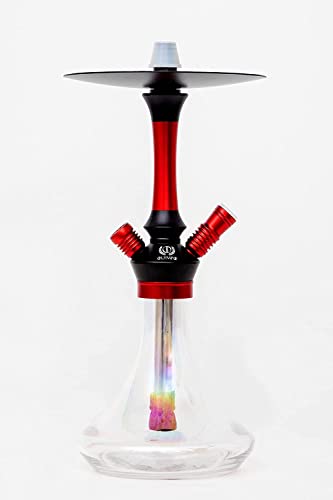 Shisha - Olympo Complete Shisha, Glass Base, ionisiertes Aluminiumgehäuse, komplettes Set, plus Tragetasche… – Bild 5