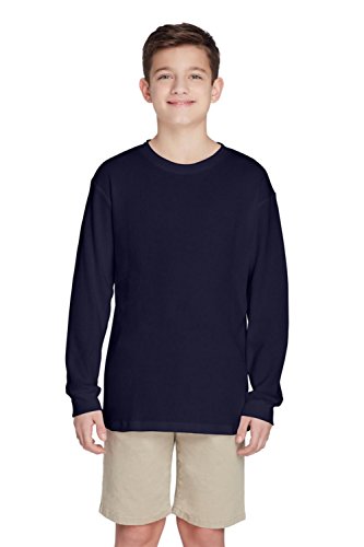 Image of French Toast Boys Long Sleeve Thermal Waffle Tee T-Shirt White