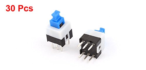 Amazon | uxcell プッシュボタンスイッチ マイクロスイッチ セルフ