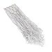 Clip in Hair Extensions Synthetic Full Head Hairpieces Japanese Kanekalon Fiber Thick Long Wavy Curly Soft Silky 8pcs 18clips for Women Fashion and Beauty 24'' / 24 inch (Silver Gray)
