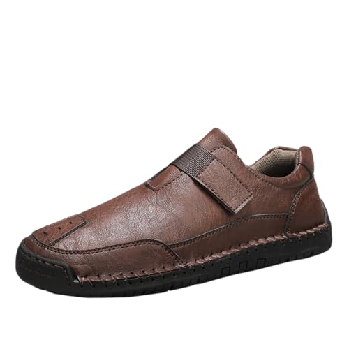 Men's Adjustable - Strap Leather Loafers, Trendy Casual Shoes - Ideal for Weekend Outings, Casual Gatherings & Daily Commutes