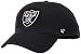 '47 NFL Oakland Raiders Clean Up Adjustable Hat, Black, One Size Fits All Fits All