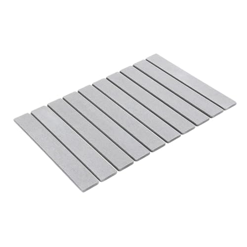 SNGUOQ 1 Alfombrilla de Secado Plegable for baño, rápido, for sopas Calientes y Otros Platos para Cocinas,Mesas De Comedor(Light Grey)