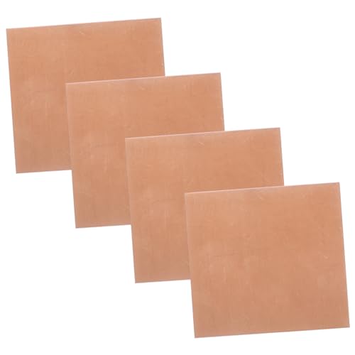 HAWILLOSCH 4 Sheets Sheets Copper Plate for Crafts Jewelry Metal Plates for Jewelry Copper Copper Plate