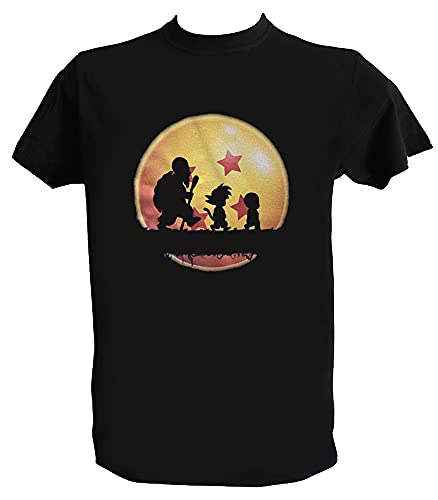 UZ Design Camiseta Son Goku Hombre Niño Muten Roshi Krilin Primitive DBZ Dibujos Animados Anime, Hombre - M Cover