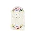 Melody Jane Dollhouse White Floral Mantle Clock Ceramic 1:12 Scale Accessory