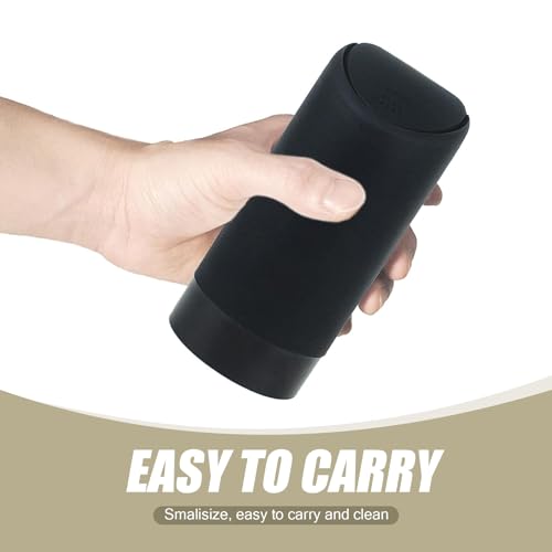 Image of Pack of 1 Car Storage Bin, Center Console Trash Can, Silicone Automatic Rebound Design Cleaning Accessory, Suitable for Most Car Models (Black)