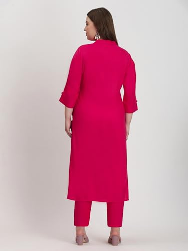 Image of SINDOORI Collar Kurta for Women Solid Colour S to 6XL Plus Size Kurta for Women