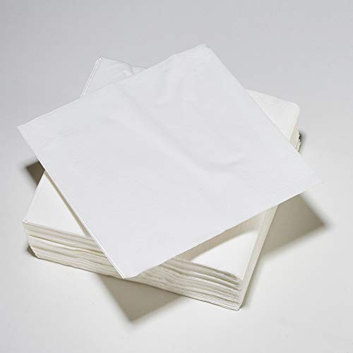 Le Napage 50 Servietten aus Watte 25 x 25 cm, 3-lagig, Weiß FSC