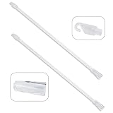 12 Inches Long 2 Pieces Blind Wand Vertical Blinds Replacement Parts, Clear Blind Rod with Hook and