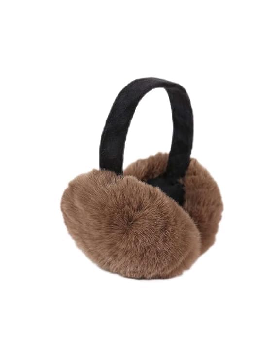 Image of Girl Winter Earmuffs Outdoor Wear Soft Faux Fur Plush Ear Warmer Minnie Design Windproof Woolen Warm Ear Muff Men & Women (Freesize)