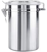 Stainless Steel Canister, Food Storage Container, Vacuum Sealed Storage Jar for Kitchen Counter, ...