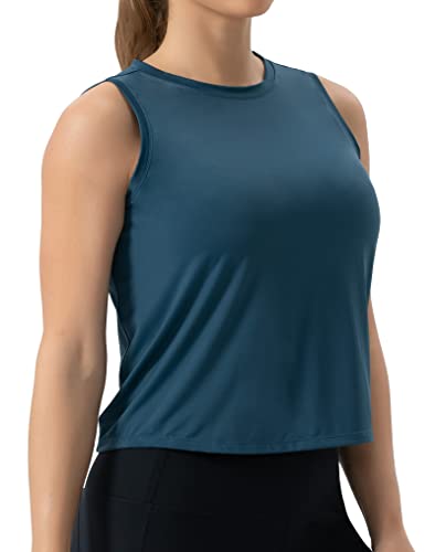 Image of THE GYM PEOPLE Women's Workout Tops in Ice Silk Quick Dry Sleeveless