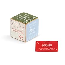 DEMDACO Pass The Present Vintage Colorful 3 x 3 Wood Composite Holiday Jumbo Dice Game