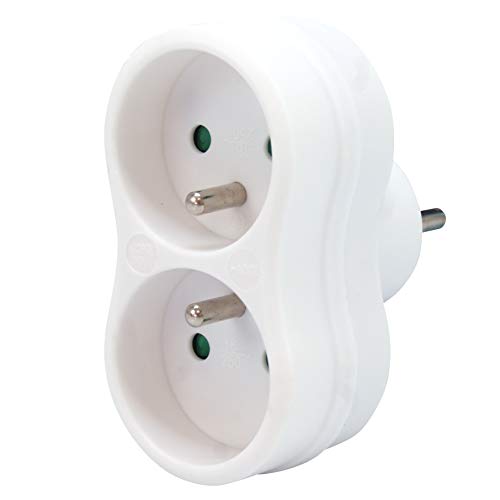 Waytex Multiprise monobloc 2 Femelles Schuko 16A 52126