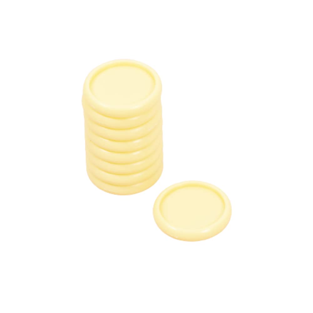Craftelier - Plastic S Disc Rings for Binding Planners, Notebooks or Albums | Ideal for Scrapbooking and Other Crafts | Pack of 9 pcs. 25 mm Diameter - Colour Pastel Yellow