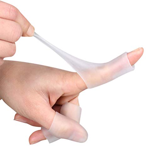 ARTIBETTER 4Pcs Dedeiras Dedo Almofada Claro Mangas Dedo Cuttable Tubos Toe Gel Protetores de Milho