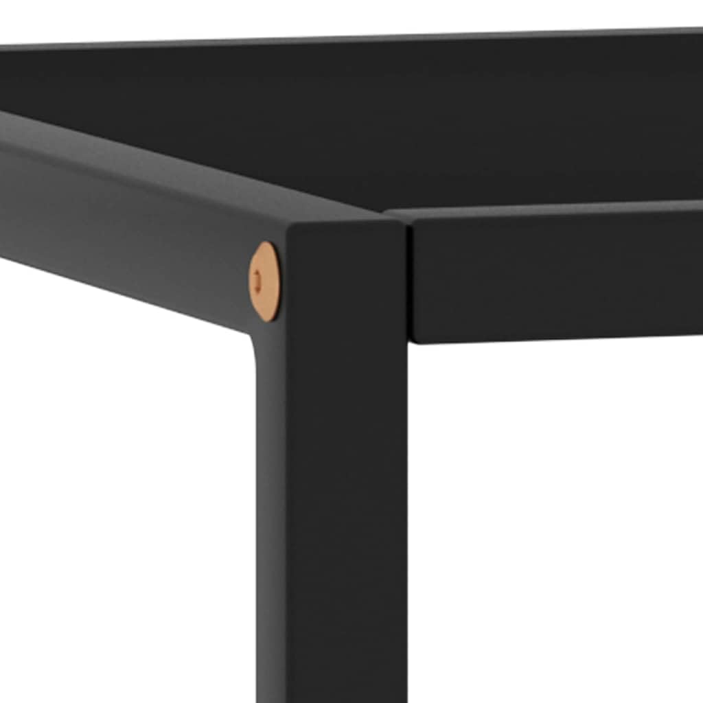 vidaXL - Couchtisch Schwarz mit Schwarzem Glas 90x90x50 cm