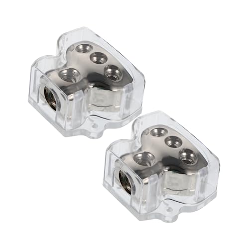 Vaguelly 2pcs Ground Distributor Way Car Audio Splitter Impact-Resistant Cover Professional Technology for Performance for Amplifier Systems