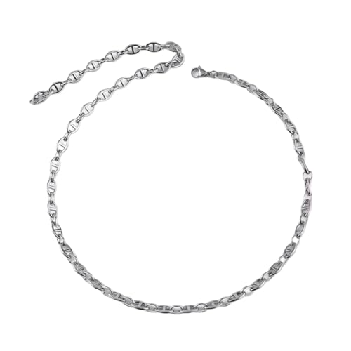 Image of THE MEN THING Chain for Men, Luxury Pure Titanium Steel Chain | Silver Stainless Steel Chain | Necklace Jewellery for Men & Boys