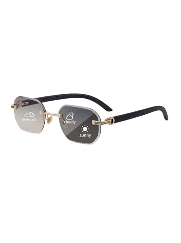 Image of Photochromic Glasses for Men&Women UV400 Clear to Dark Light-Adjusting Lenses Unisex Fotocromatic Glasses(3050)